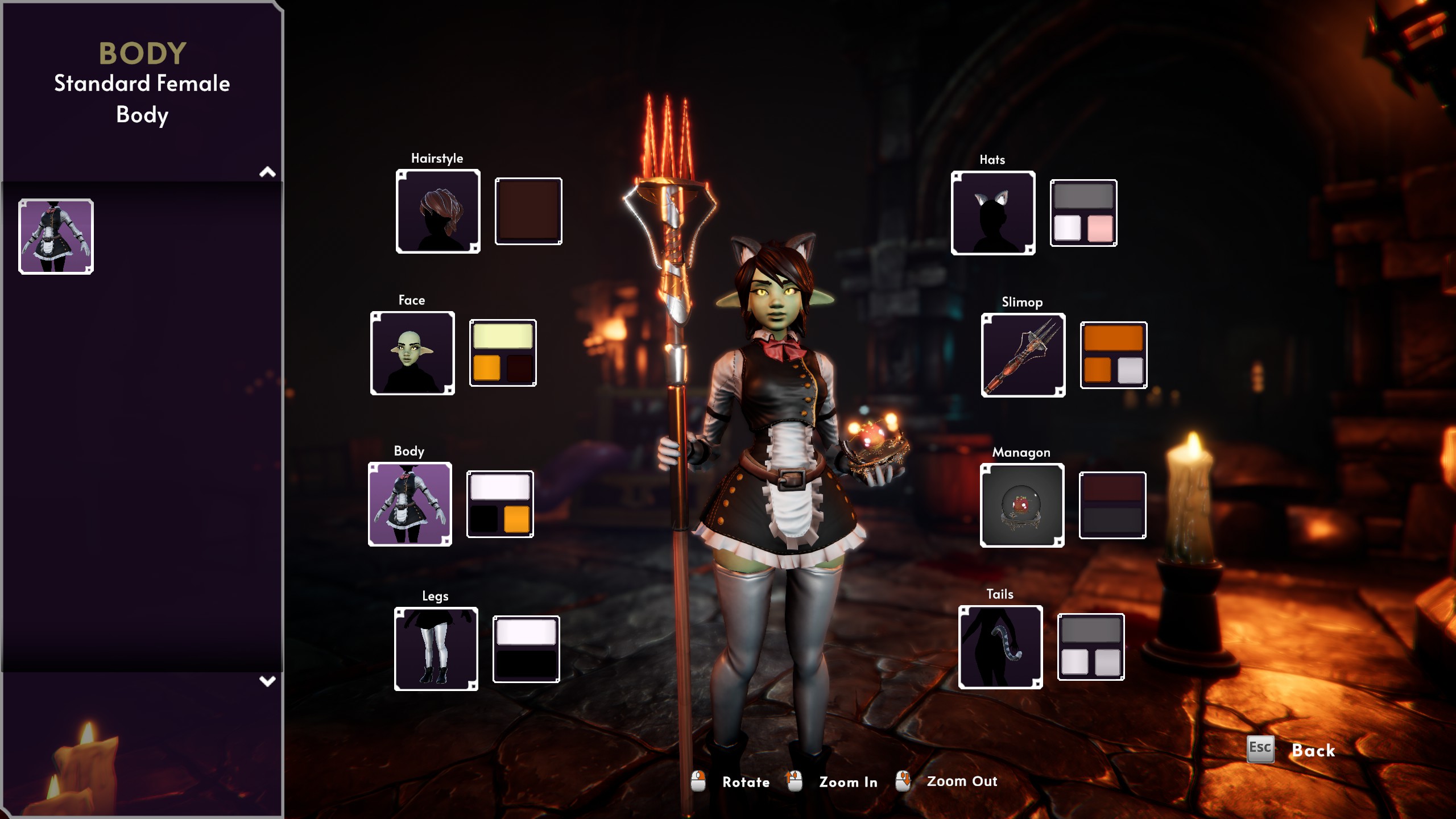 Goblin Cleanup Early Access, Goblin Maid customisation full body look